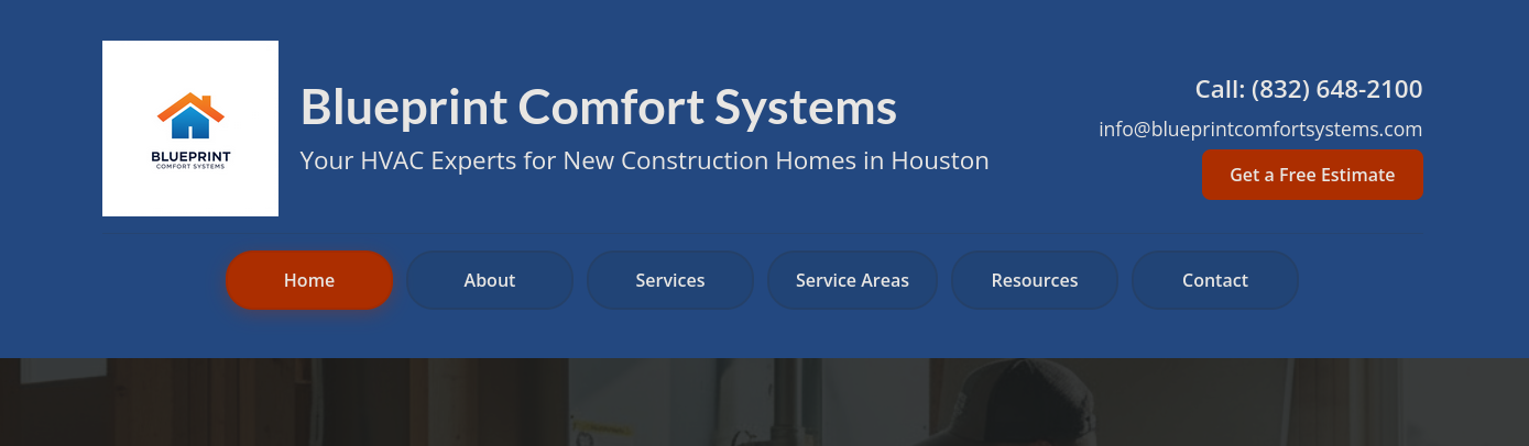 Blueprint Comfort Systems Website